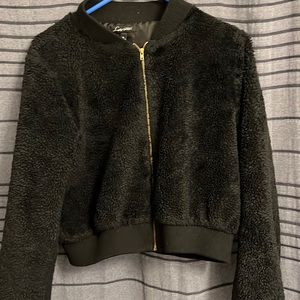 Fluffy black jacket